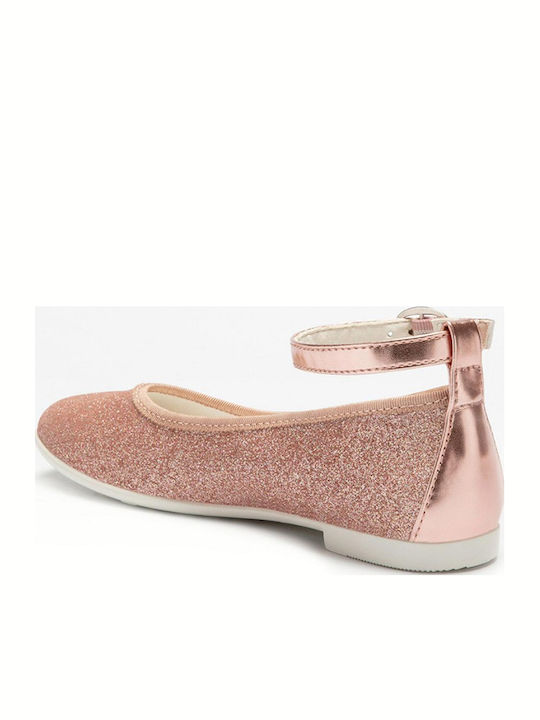 Kids Ballerinas Cirpia with Hoop & Loop Closure Pink