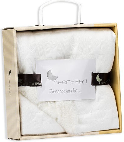 Interbaby Decke Wickeltücher für Kinderzimmer Universo Vlies Beige 80x110cm