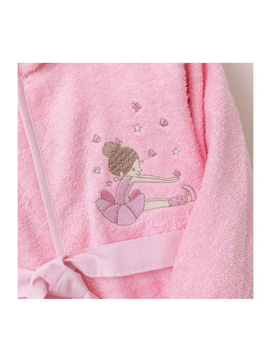 Borea Kids Hooded Bathrobe Pink