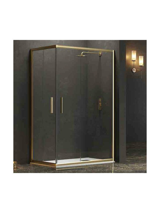 Karag Efe 100 Καμπίνα Ντουζιέρας με Συρόμενη Πόρτα 110x120x190cm Clear Glass Oro