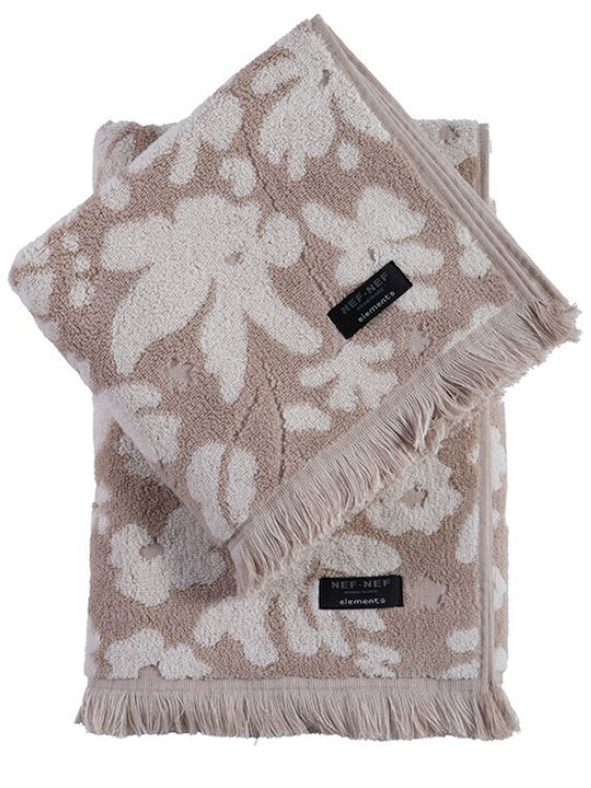 Nef-Nef Homeware Facecloth Premium Flozeria 50x90cm. Beige Weight 550gr/m²