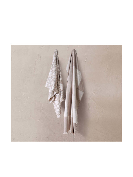 Nef-Nef Homeware Facecloth Premium Flozeria 50x90cm Beige Weight 550gr/m²
