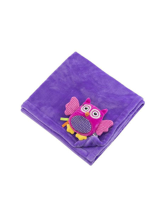 Zoocchini Blanket Nursery Swaddling Blankets Fleece Purple 100x65.5cm.