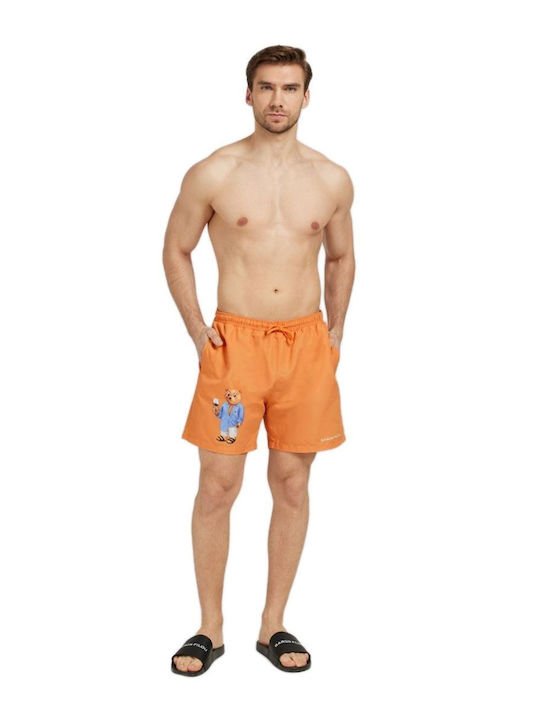 Herren Badebekleidung Bermuda Orange