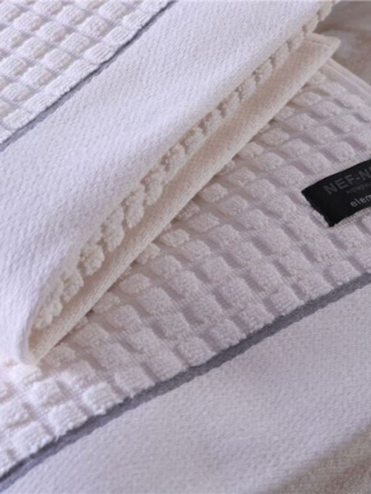 Nef-Nef Homeware Bath Towel Elements Sterling 80x160cm Beige Weight 600gr/m²