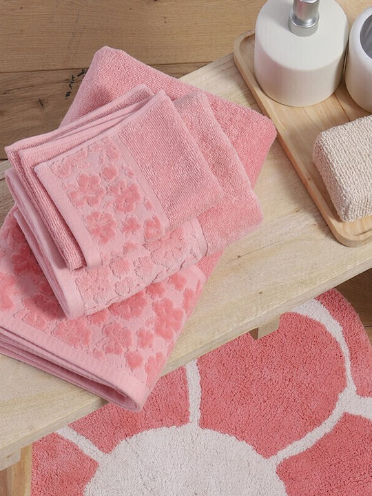 Nef-Nef Homeware Πετσέτα Χεριών Sierra 30x50εκ. Sierra Rose Βάρους 500gr/m²