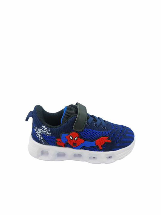 Atlanta Kids Sneakers with Lights Navy Blue