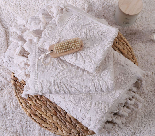 Nef-Nef Homeware Кърпа за лице Premium Glendal 50x90см. Ecru Тегло 550гр/кв.м