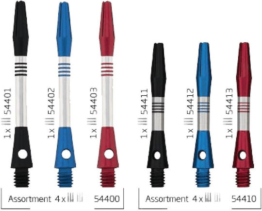 Bull's Cetra Aluminium Shaft Stiele Für Pfeile Medium Schwarz