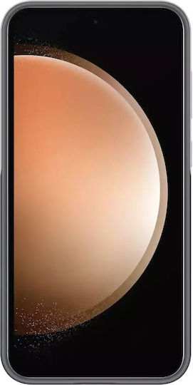 Samsung Umschlag Rückseite Silikon Set mit Glas Weiß (Galaxy S23 FE)