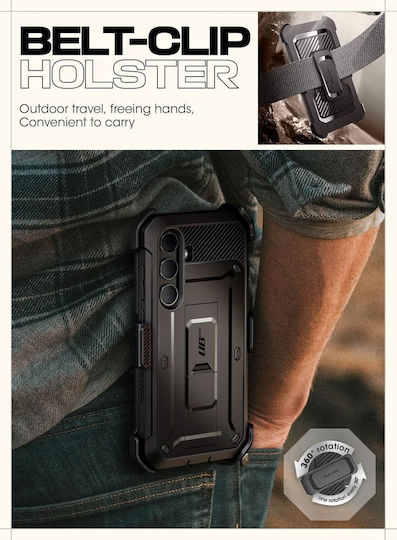 Supcase Unicorn Beetle Pro Umschlag Rückseite Kunststoff Schwarz (Samsung Galaxy S24)