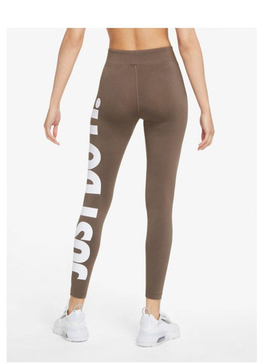 Sportswear Essential Ausbildung Frauen Lang Leggings Hochgeschnitten Braun