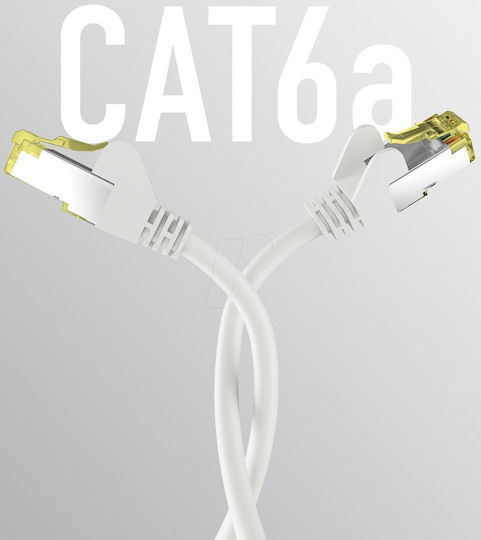 EFB S/FTP Cat.6a (Gigabit) Καλώδιο Δικτύου Ethernet 0.25m Λευκό