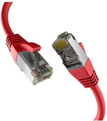 EFB S/FTP Cat.8.1 Καλώδιο Δικτύου Ethernet 0.5m Κόκκινο 1τμχ