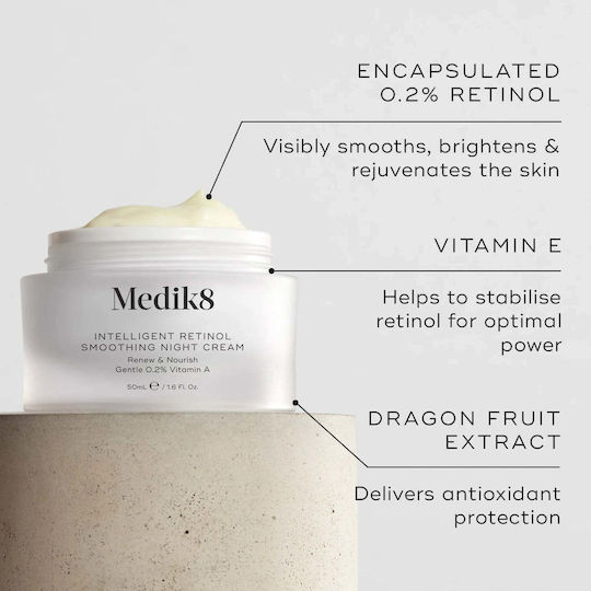 Medik8 Intelligent Retinol Κρέμα Προσώπου Νυκτός για Ενυδάτωση & Ρύθμιση Λιπαρότητας με Ρετινόλη 50ml