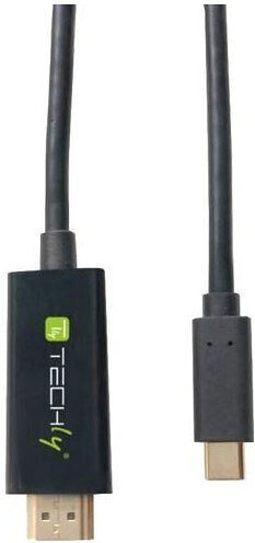 Techly HDMI Cable Male - USB-C Male 2m Black
