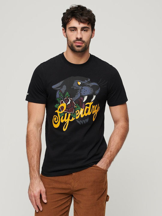 Superdry Herren T-Shirt Kurzarm Black