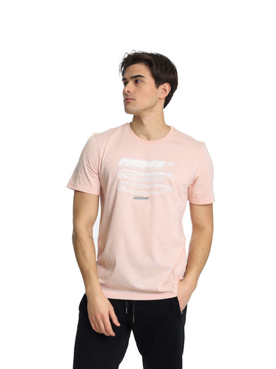 Paco & Co Ανδρικό T-shirt Κοντομάνικο Salmon