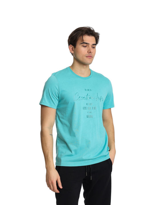 Paco & Co T-shirt Bărbătesc cu Mânecă Scurtă Turquoise