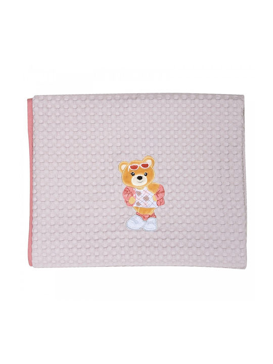 Greenwich Polo Club Blanket Nursery Swaddling Blankets 8843 Waffle Lilac Lila, Pomegranate 75x110cm