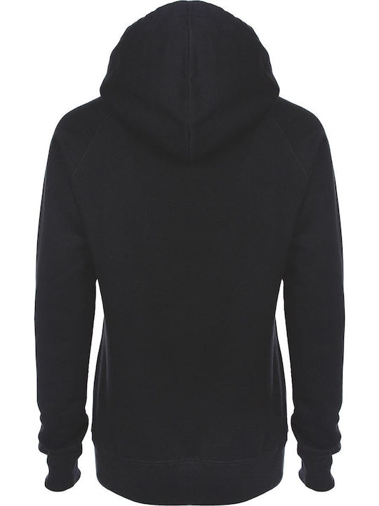 Damen Raglan Hoodie FDM FH003 Schwarz