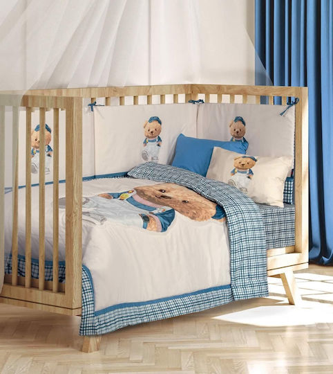 Greenwich Polo Club 8842 Pătură pentru bebeluși Microfibra Grey, Beige, Blue 110x150cm