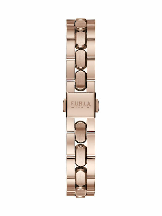 Furla Damen Uhr mit Rose Gold / Rose Gold Metallarmband