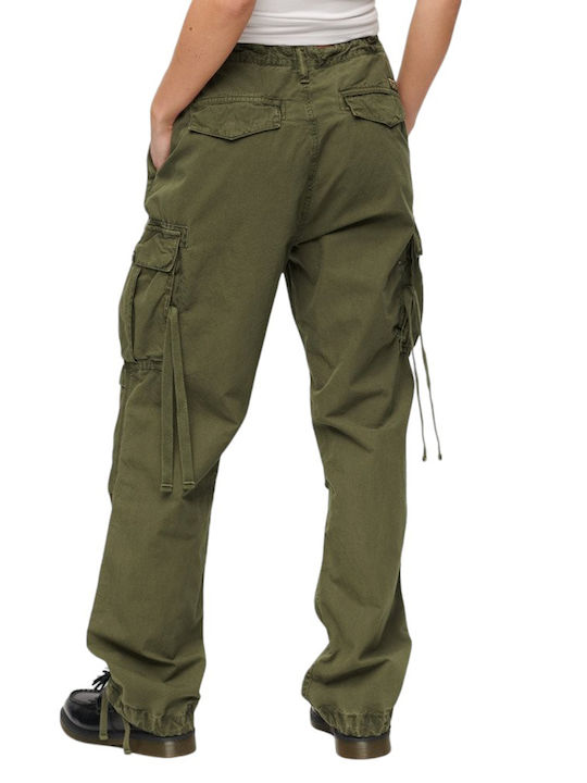 Superdry Ovin Femei Tesatura Pantaloni Cargo Khaki