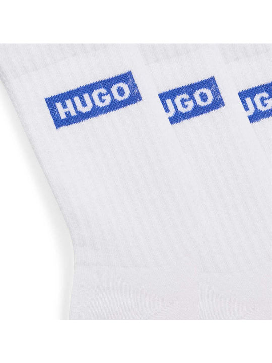 Hugo Qs Blue Logo Cc Чорапи Бели 3Пакет