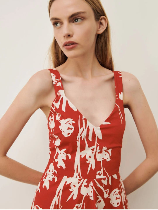 Rochie De Vară Pentru Femei Midi Roșie