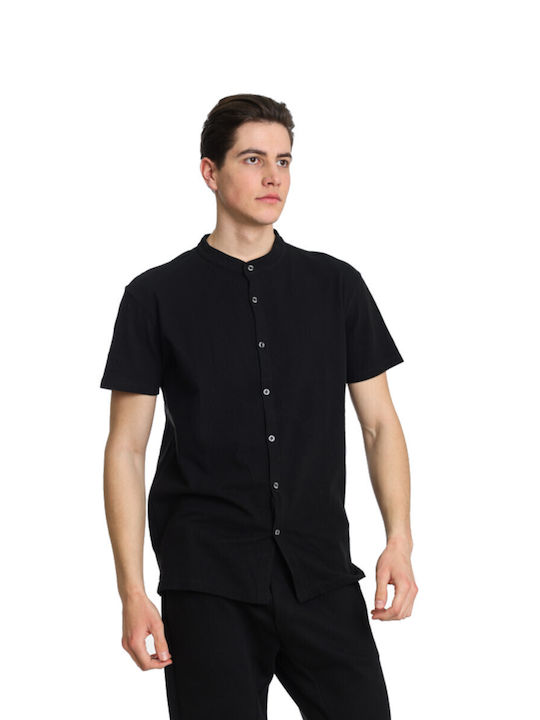 Paco & Co Men's Shirt Short Sleeve Black