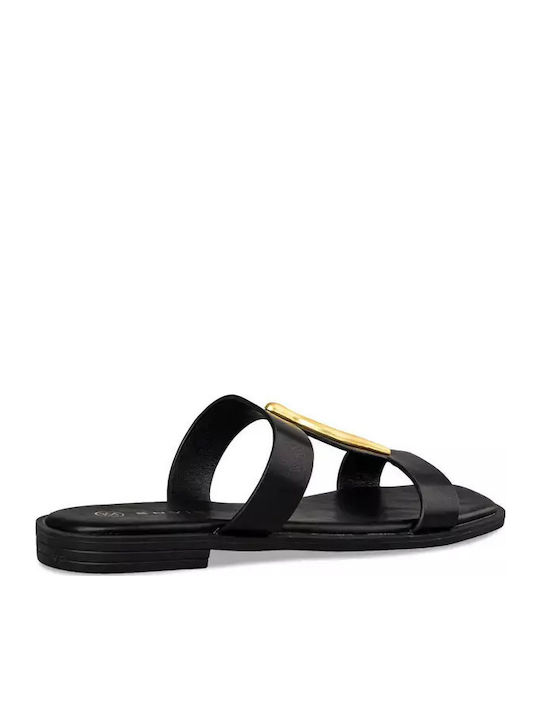 Women's Flat Sandals in Black Color