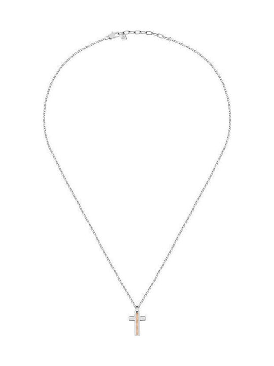 Morellato Men's Cross from Steel with Chain Motown