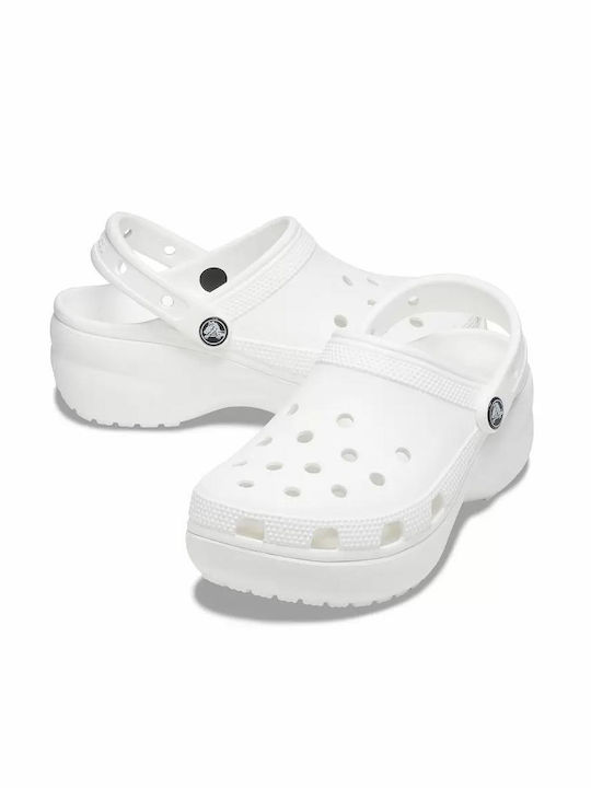 Crocs Classic Platform Clog Σαμπό Λευκά
