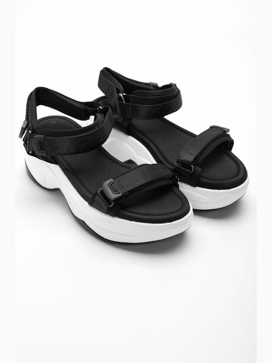 Women's Flat Sandals Sporty in Black Color