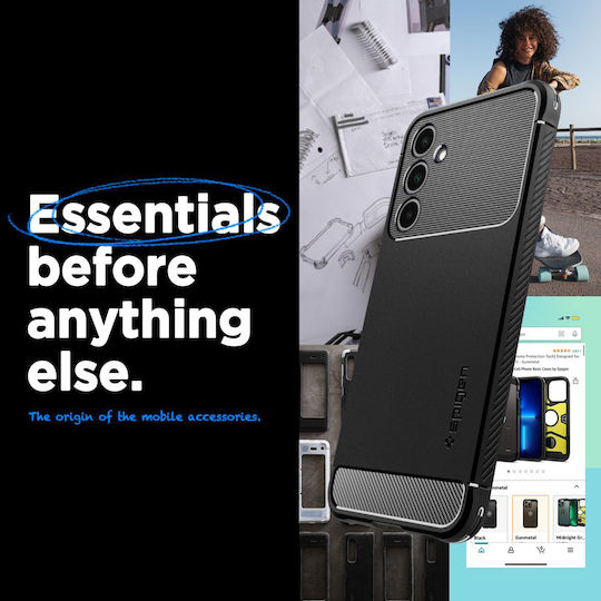 Spigen Rugged Armor Back Cover Silicone 2mm Black (Samsung Galaxy A25 5G)