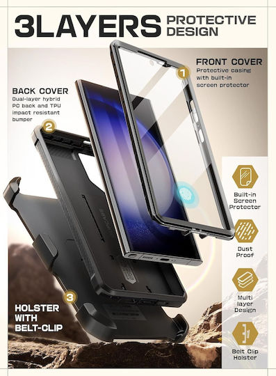 Supcase Unicorn Beetle Pro Back Cover Plastic Black (Samsung Galaxy S24 Ultra)