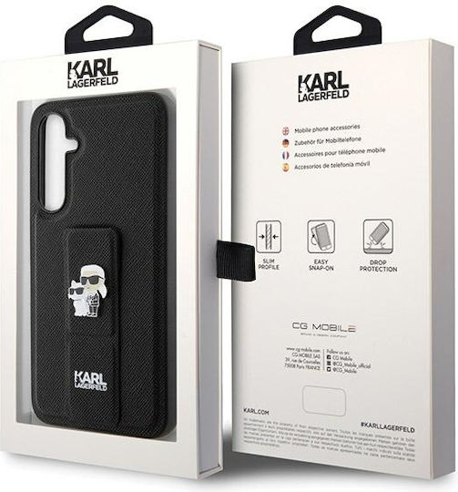 Karl Lagerfeld Saffiano Karl&choupette Задна корица Пластмаса Черен (Galaxy S23 FE)