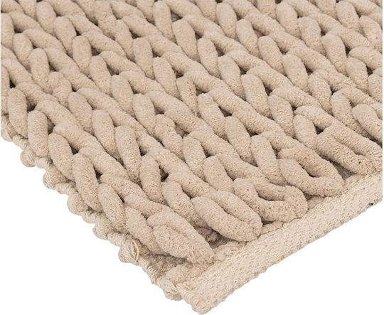 5Five Badematte Synthetisch,Polyester/Cotton/Leather Rechteckig 174729O Beige 75x50cm