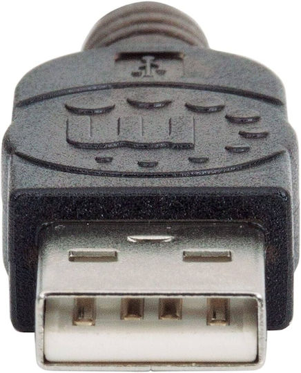 Manhattan USB 2.0 Cable USB-A male - USB-A female Μαύρο 20m 150958
