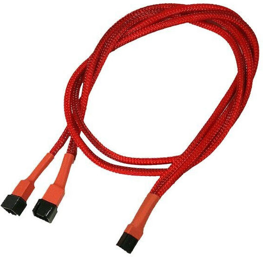 Nanoxia 3-pin Y-Kabel 60 Cm Rot
