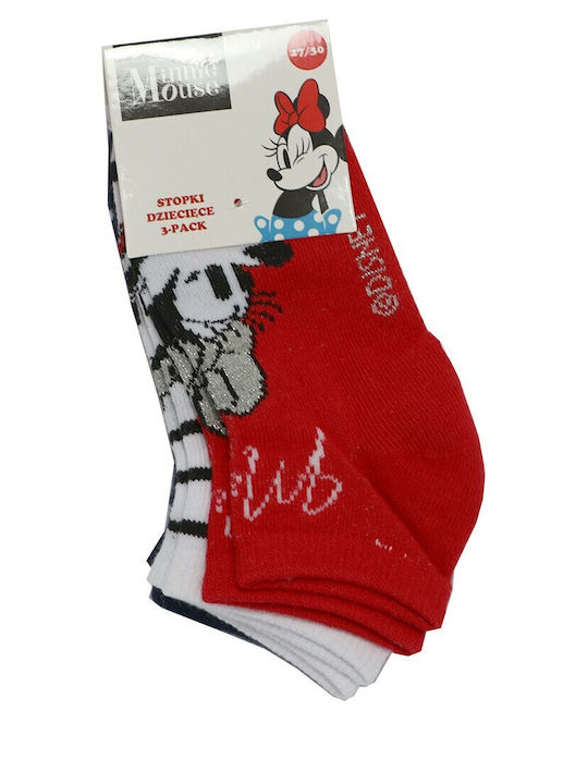 Disney Παιδικά Σοσόνια Minnie Mouse Κόκκινο 3 Ζευγάρια Disney Παιδικά Σοσόνια Minnie Mouse Κόκκινο 3 Ζευγάρια