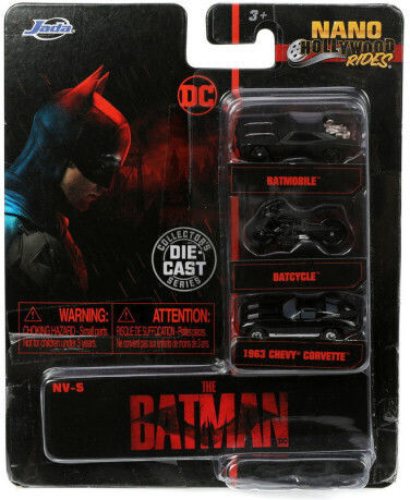 Jada Set 3 vehicule Nano Batman 4cm