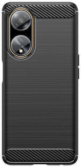Hurtel Carbon Back Cover Σιλικόνης Μαύρο (Oppo A98)