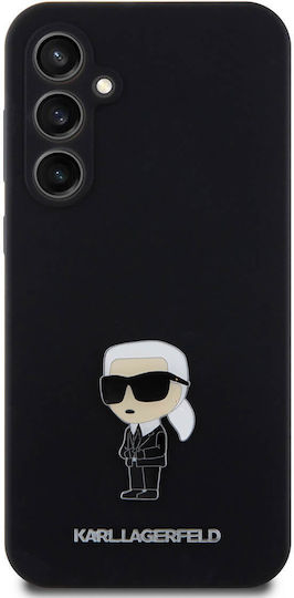 Karl Lagerfeld Ikonik Задна корица Силикон Черен (Galaxy S23 FE)