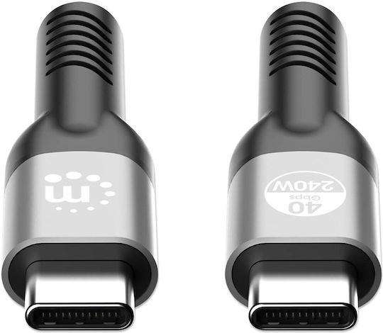 Manhattan USB 2.0 Kabel USB-C männlich - USB-C 240W Schwarz 1m (356374)