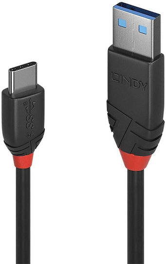 Lindy USB 2.0 Cable USB-C male - USB-A Μαύρο 0.15m 36914