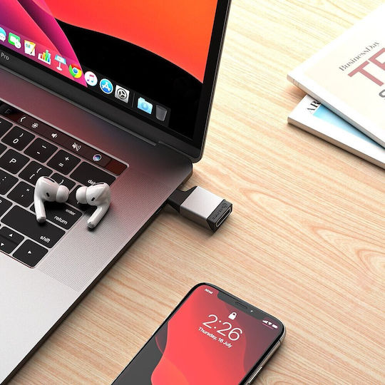 Alogic Конвертор USB-C мъжки към DisplayPort женски Сив 1бр