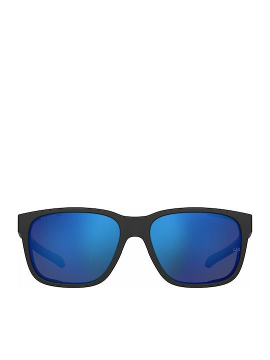 Under Armour Unisex Ochelari de soare cu Negru Cadru și Albastru Oglindă Lentilă