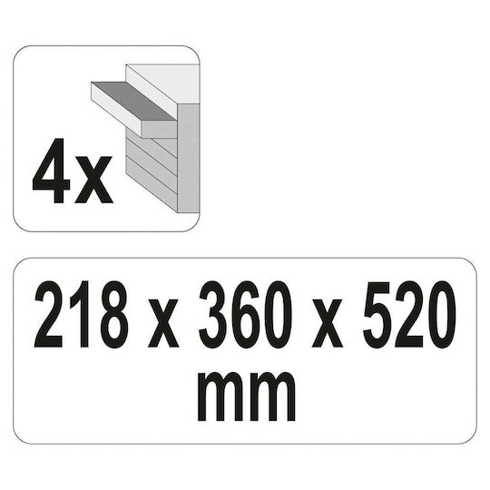 Yato Metallic Tool Carrier with Toolbox W52xD21.8xH36cm